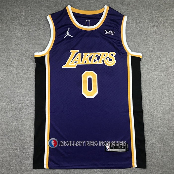 Maillot Los Angeles Lakers Russell Westbrook NO 0 Statement 2021-22 Volet